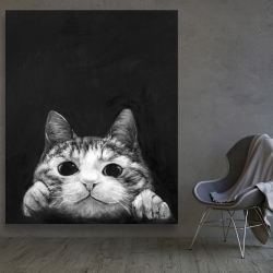 Toile 48 x 60 - Chat curieux