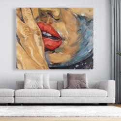 Toile 48 x 60 - Plan rapproché d'une bouche