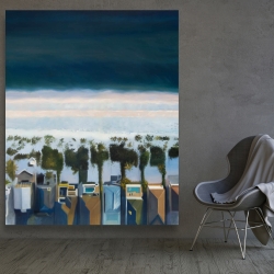 Toile 48 x 60 - Vue d'oiseau de la plage