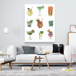 Canvas 48 x 60 - Colorful cocktails