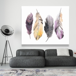 Toile 48 x 60 - Ensemble de plumes bohème