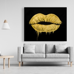 Toile 48 x 60 - Lèvres dorées