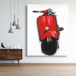 Toile 48 x 60 - Scooter italien rouge