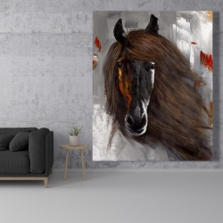 Toile 48 x 60 - Fier cheval brun