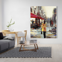 Toile 48 x 60 - Femme marchant dans paris