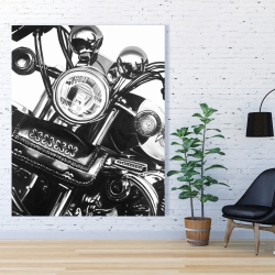 Canvas 48 x 60 - Realistic motorcycle