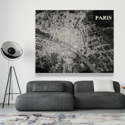 Canvas 48 x 60 - Airplane satellite view
