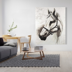 Toile 48 x 60 - Flicka le cheval blanc