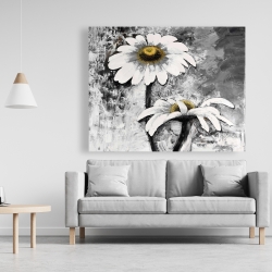 Toile 48 x 60 - Fleurs de marguerites abstraites
