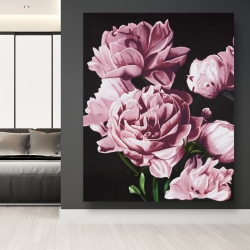 Toile 48 x 60 - Pivoines roses