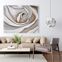 Canvas 48 x 60 - White rose closeup