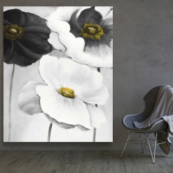 Toile 48 x 60 - Assortiments de fleurs blanches