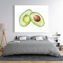 Canvas 48 x 60 - Watercolor open avocado