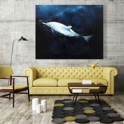 Canvas 48 x 60 - Swimming dolphin