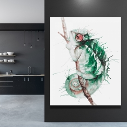 Canvas 48 x 60 - Watercolor chameleon