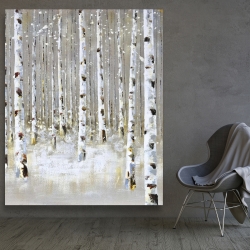 Canvas 48 x 60 - Birch forest by winter