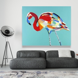 Canvas 48 x 60 - Abstract flamingo