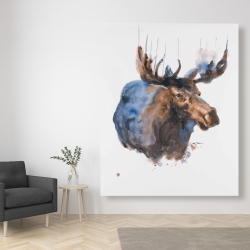 Toile 48 x 60 - Orignal bleu abstrait