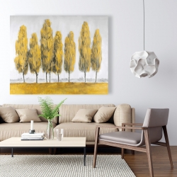 Canvas 48 x 60 - Abstract yellow trees