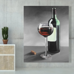 Toile 48 x 60 - Bouteille de bourgogne