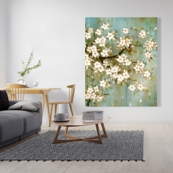 Canvas 48 x 60 - White cherry blossom