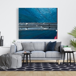 Canvas 48 x 60 - Overhead view of traffic on the golden gate