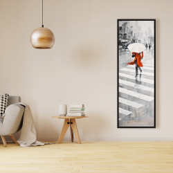Encadré 16 x 48 - Jour pluvieux dans la ville