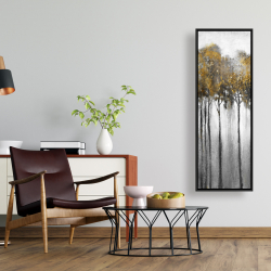 Encadré 16 x 48 - Forêt abstraite jaune
