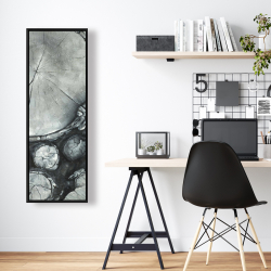 Framed 16 x 48 - Textured wooden logs