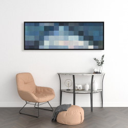 Encadré 16 x 48 - Paysage montagneux pixelisé