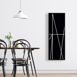 Encadré 16 x 48 - Rayures blanches sur fond noir