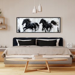 Framed 16 x 48 - At a gallop