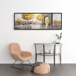 Framed 16 x 48 - Arc de triomphe to paris