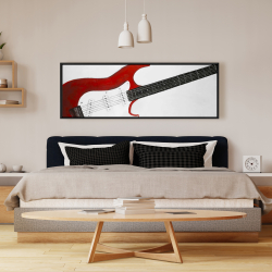 Framed 16 x 48 - Red rock guitar