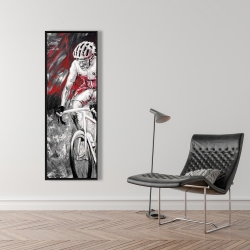 Encadré 16 x 48 - Cycliste professionnel rouge