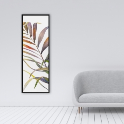 Encadré 16 x 48 - Feuilles de palmiers tropicaux à l'aquarelle