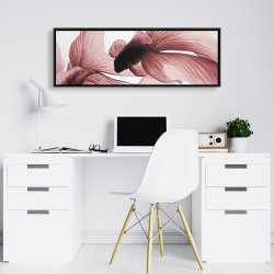 Encadré 16 x 48 - Deux betta rouge