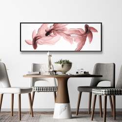 Encadré 16 x 48 - Poissons betta rouge