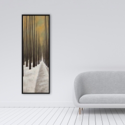 Framed 16 x 48 - Hiking in the forest