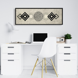 Framed 16 x 48 - Dotted shapes