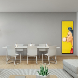 Encadré 16 x 48 - Femme rétro avec queue de cheval