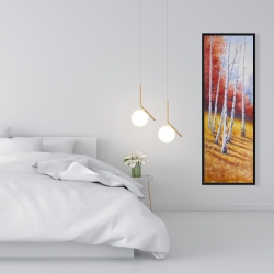 Encadré 16 x 48 - Paysage d'automne avec bouleaux