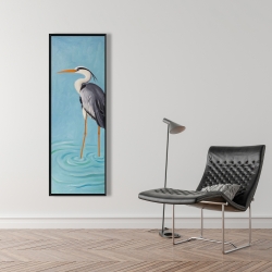 Framed 16 x 48 - Grey heron