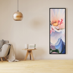 Encadré 16 x 48 - Fleur aux teintes pastel