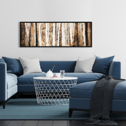 Framed 16 x 48 - Trees of an asbtract forest