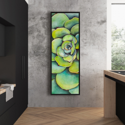 Encadré 20 x 60 - Succulent à l'aquarelle