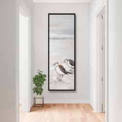Encadré 20 x 60 - Deux oiseaux bécasseau