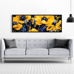 Encadré 20 x 60 - Jaune et bleu