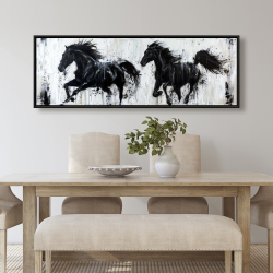 Framed 20 x 60 - At a gallop