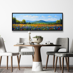 Encadré 20 x 60 - Champ bleu